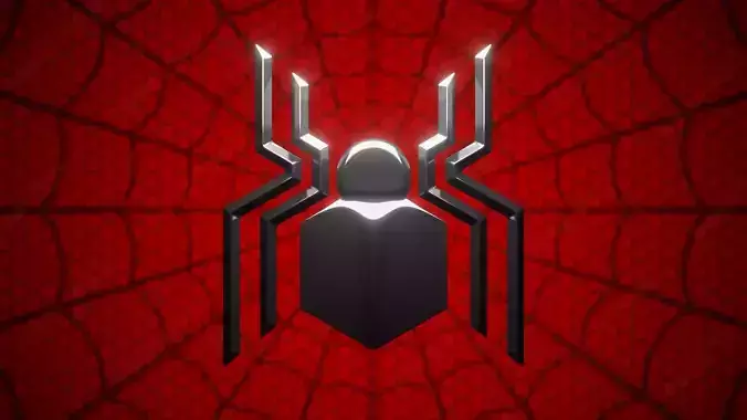 Inspired Spider Emblem - Realistic Superhero 3D Model