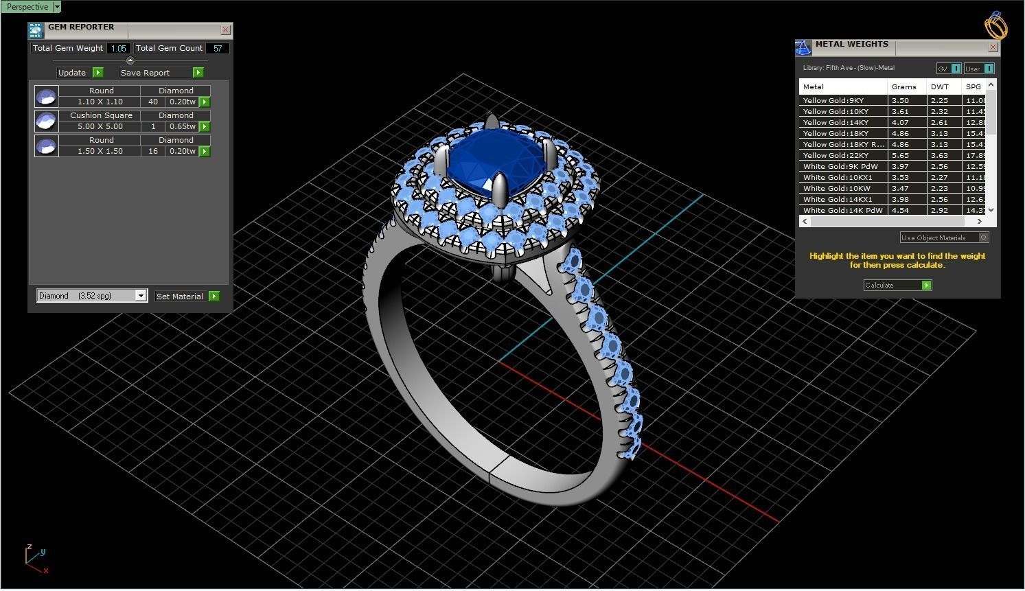 Cushion halo ring model 632 3D print model_4