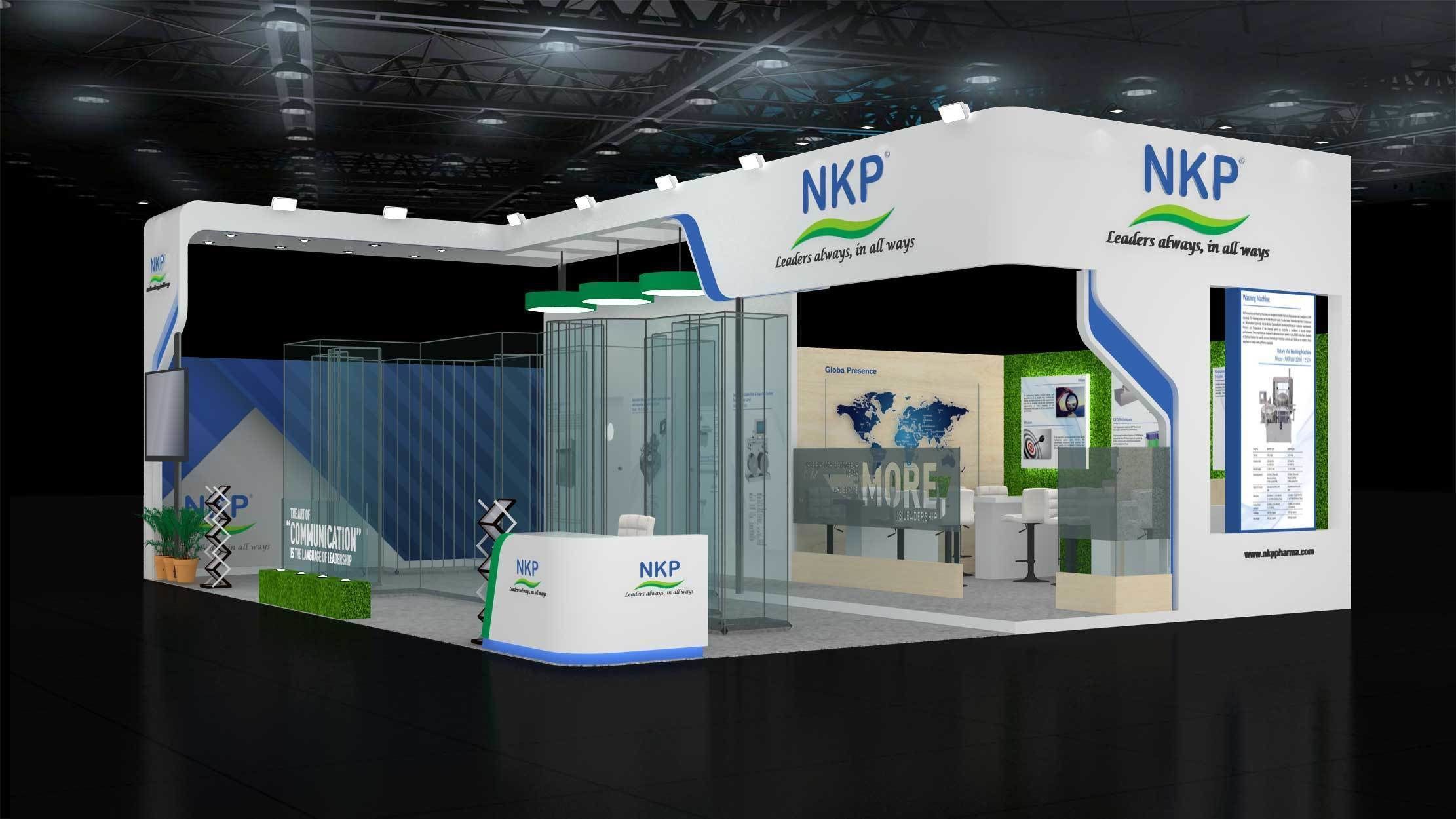 10 x 8 2side open exhibition stand  stall 3ds max 2011 Low-poly 3D model_1