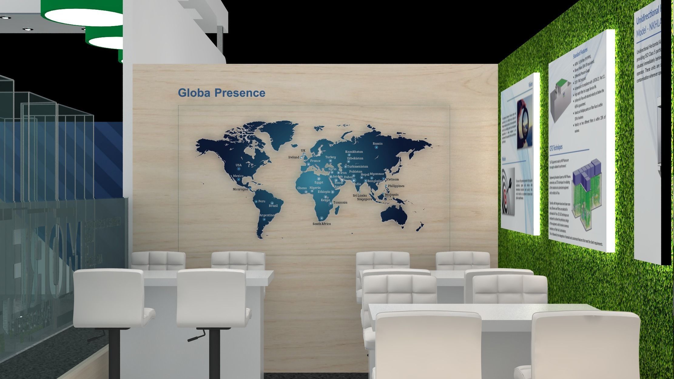 10 x 8 2side open exhibition stand  stall 3ds max 2011 Low-poly 3D model_7