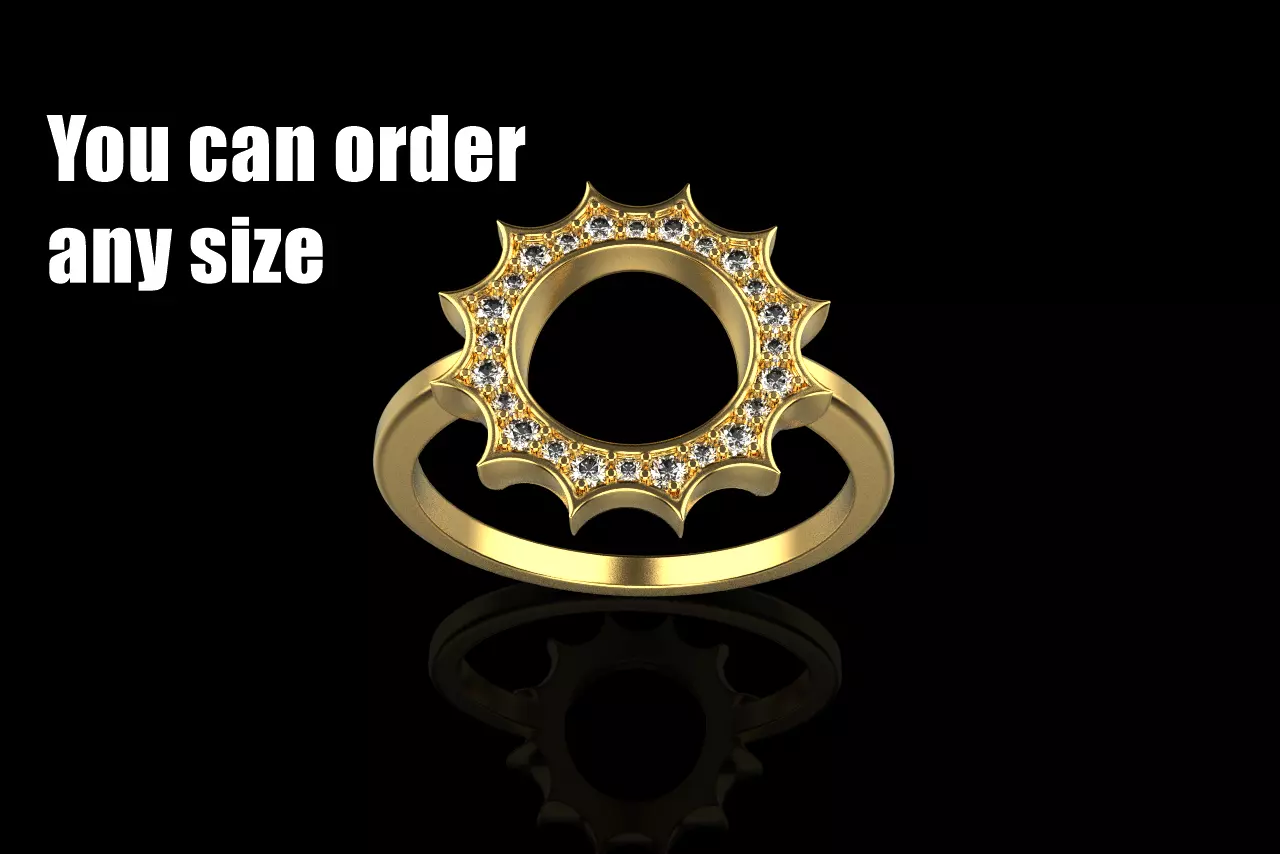 Sun ring model 626 3D print model_0