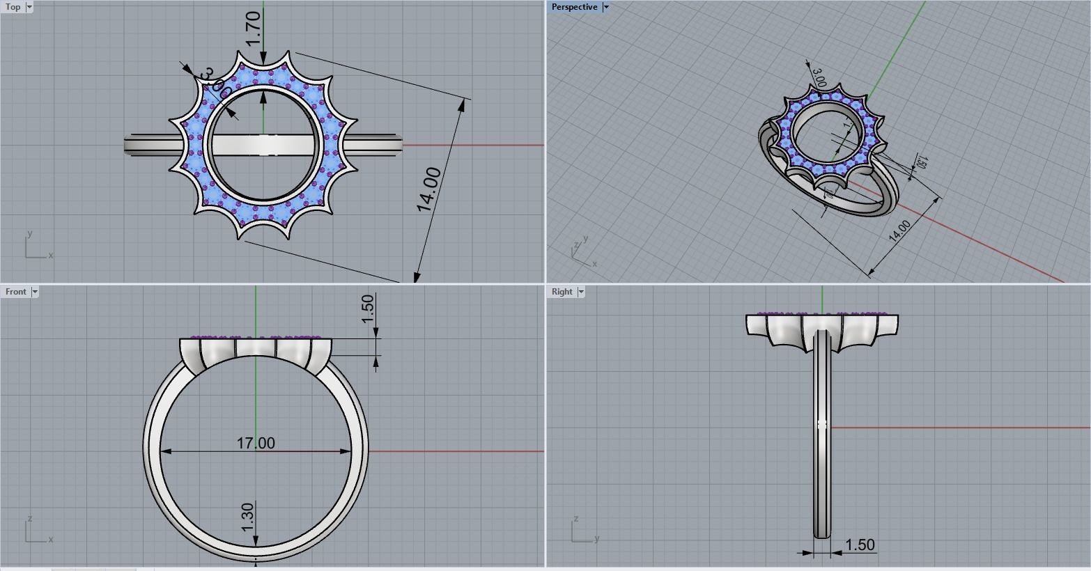 Sun ring model 626 3D print model_2