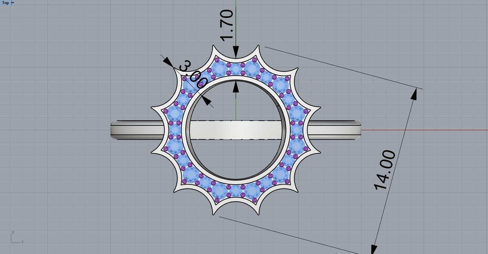 Sun ring model 626 3D print model_4