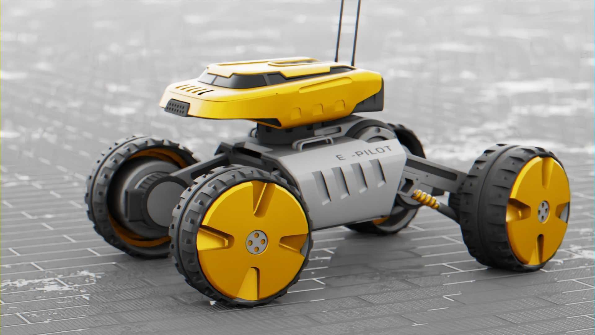 MOON LANDER E-2000 Free 3D model_5