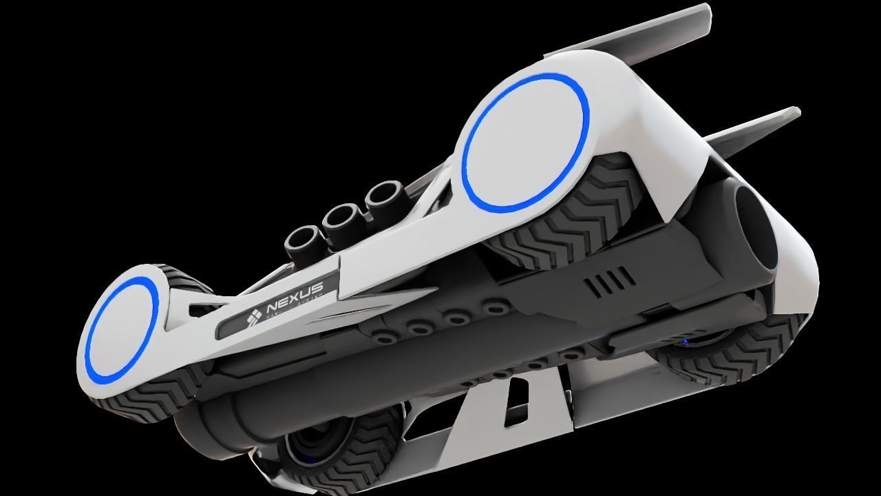 FUTURISTIC RACE CAR Free 3D model_18