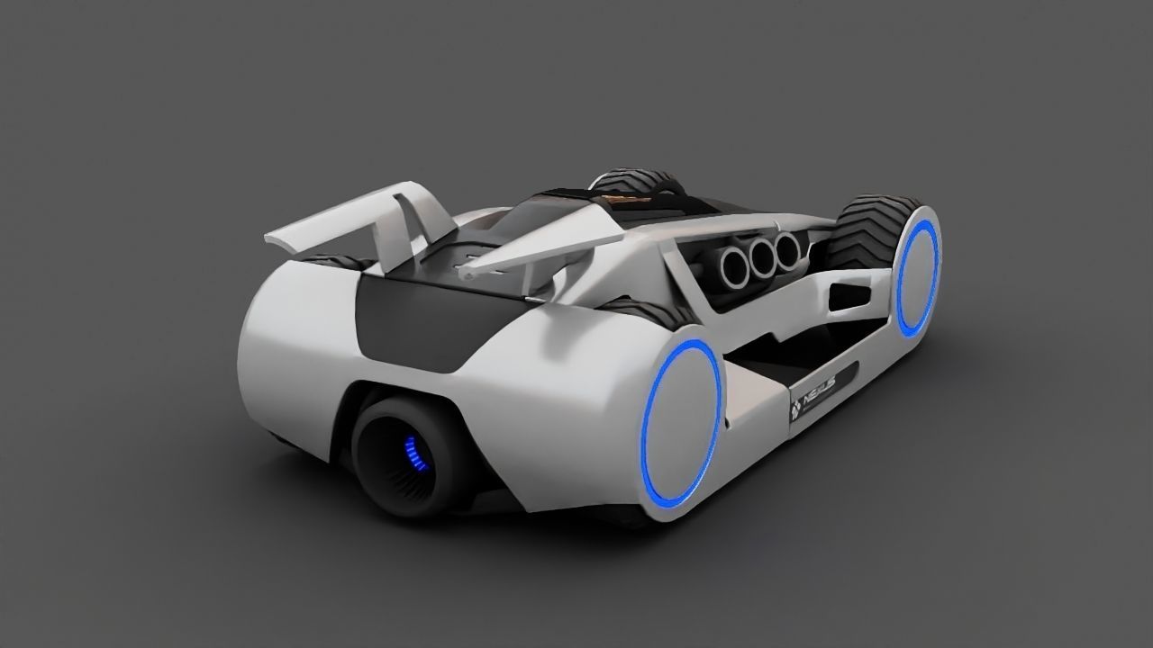 FUTURISTIC RACE CAR Free 3D model_36