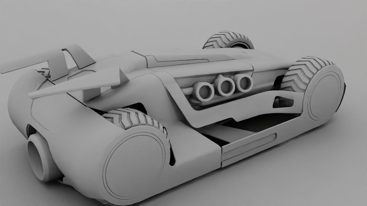 FUTURISTIC RACE CAR Free 3D model_26