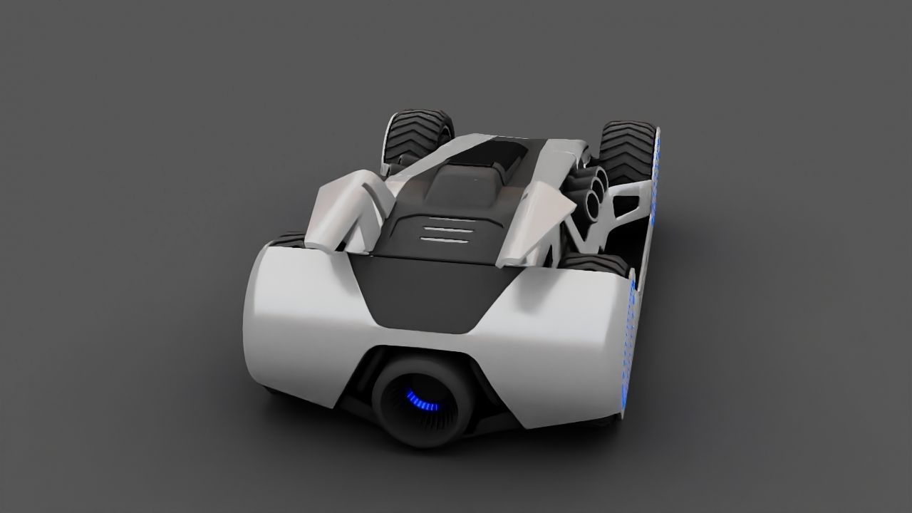 FUTURISTIC RACE CAR Free 3D model_37