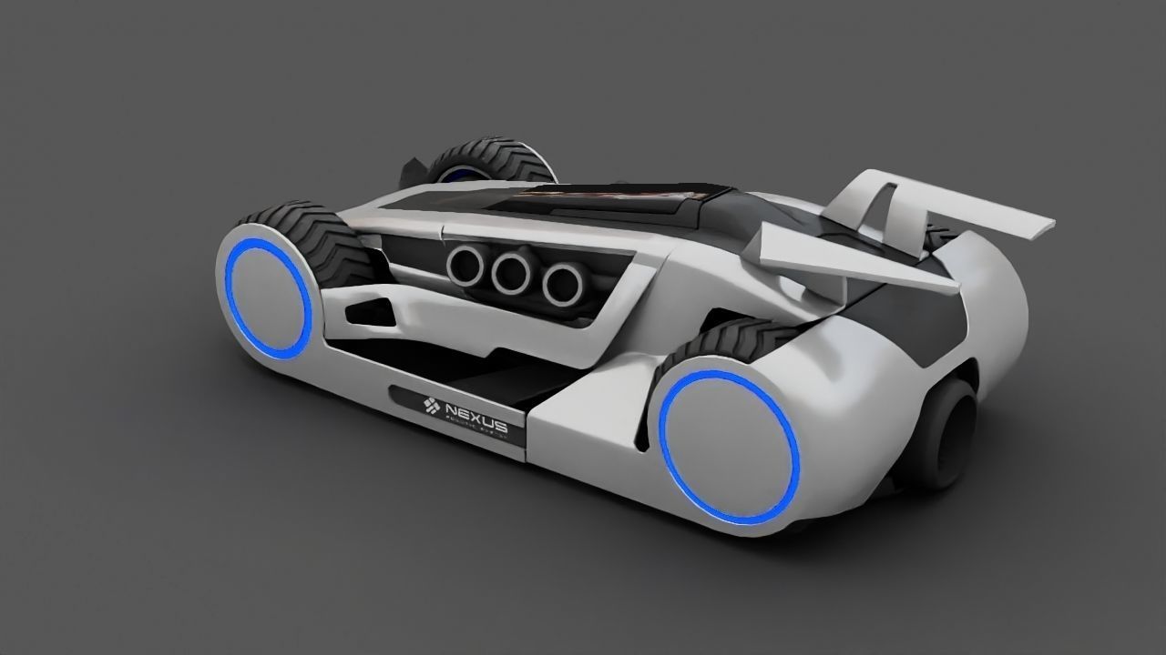 FUTURISTIC RACE CAR Free 3D model_40