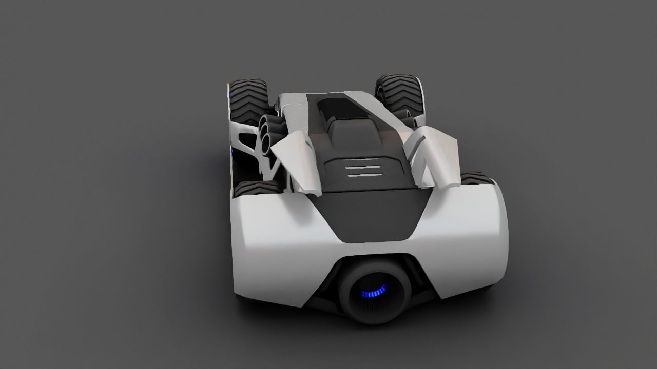 FUTURISTIC RACE CAR Free 3D model_38