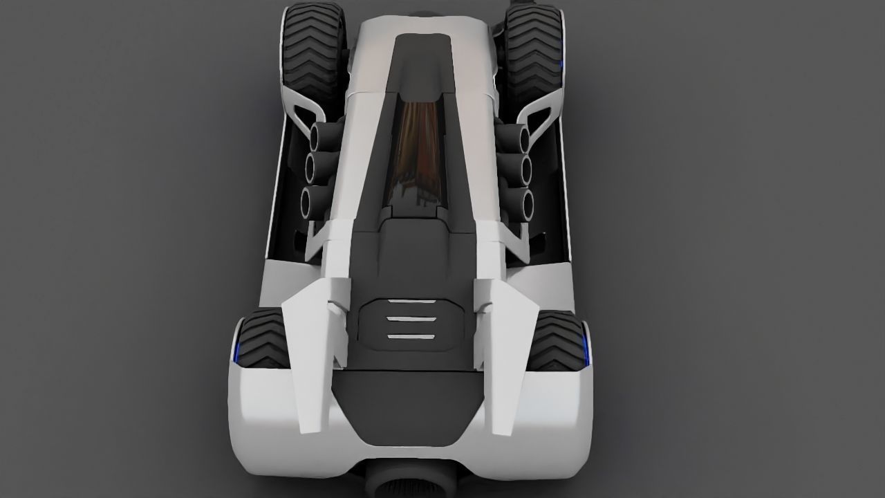 FUTURISTIC RACE CAR Free 3D model_13