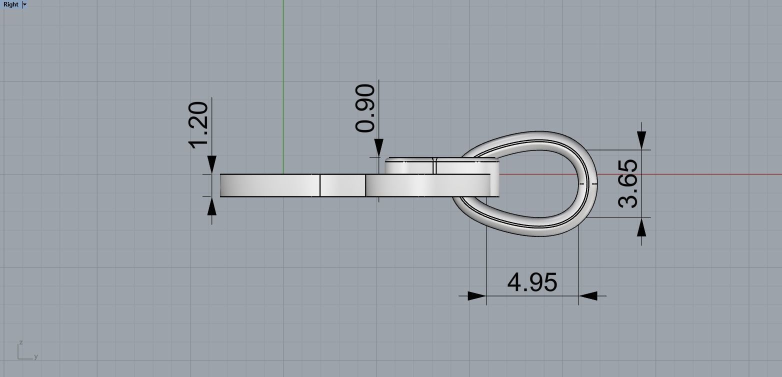 minnie mouse pendant model 637 3D print model_8