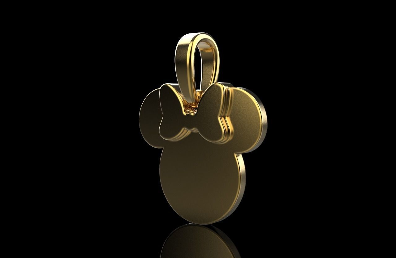 minnie mouse pendant model 637 3D print model_28