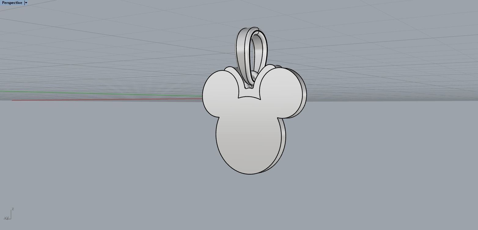 minnie mouse pendant model 637 3D print model_11