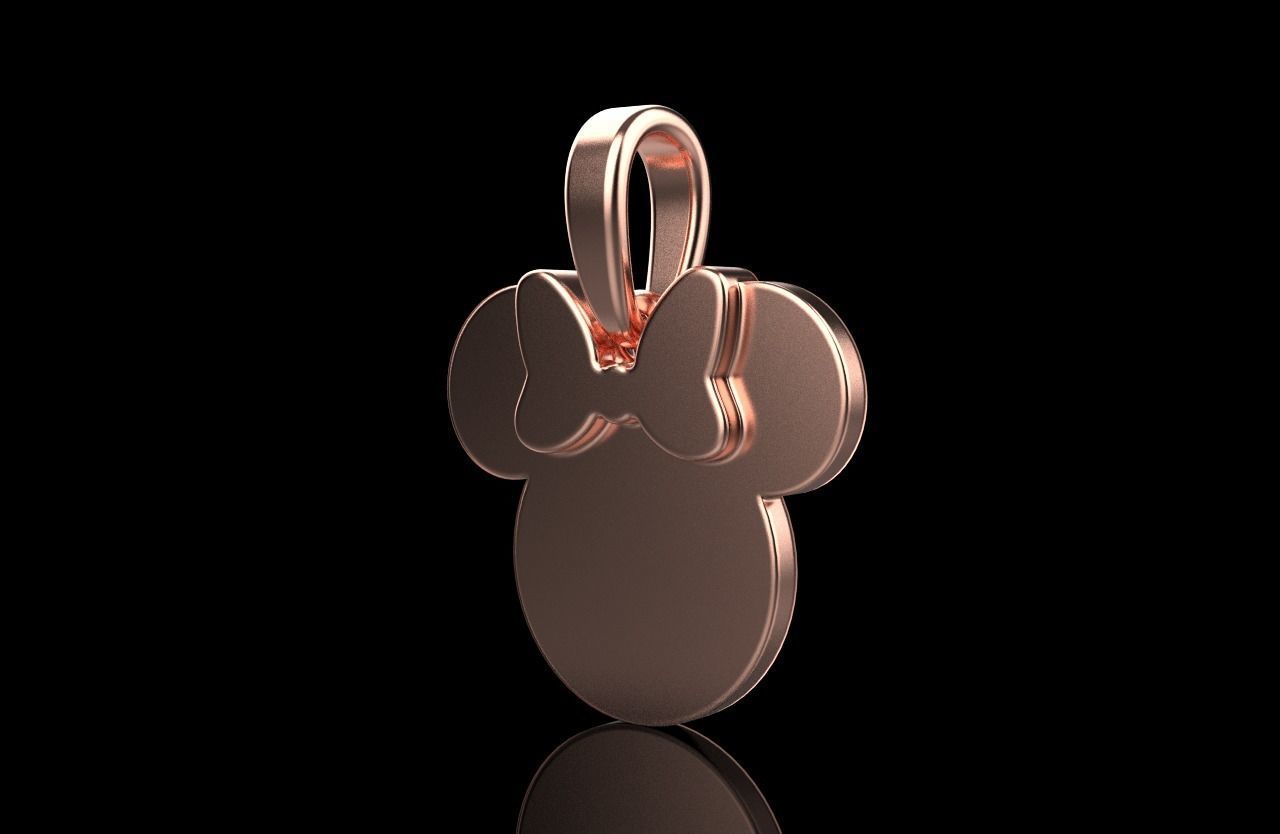 minnie mouse pendant model 637 3D print model_25