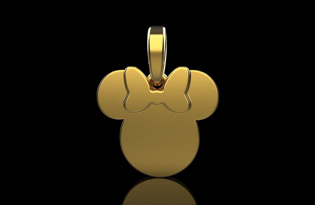 minnie mouse pendant model 637 3D print model_17
