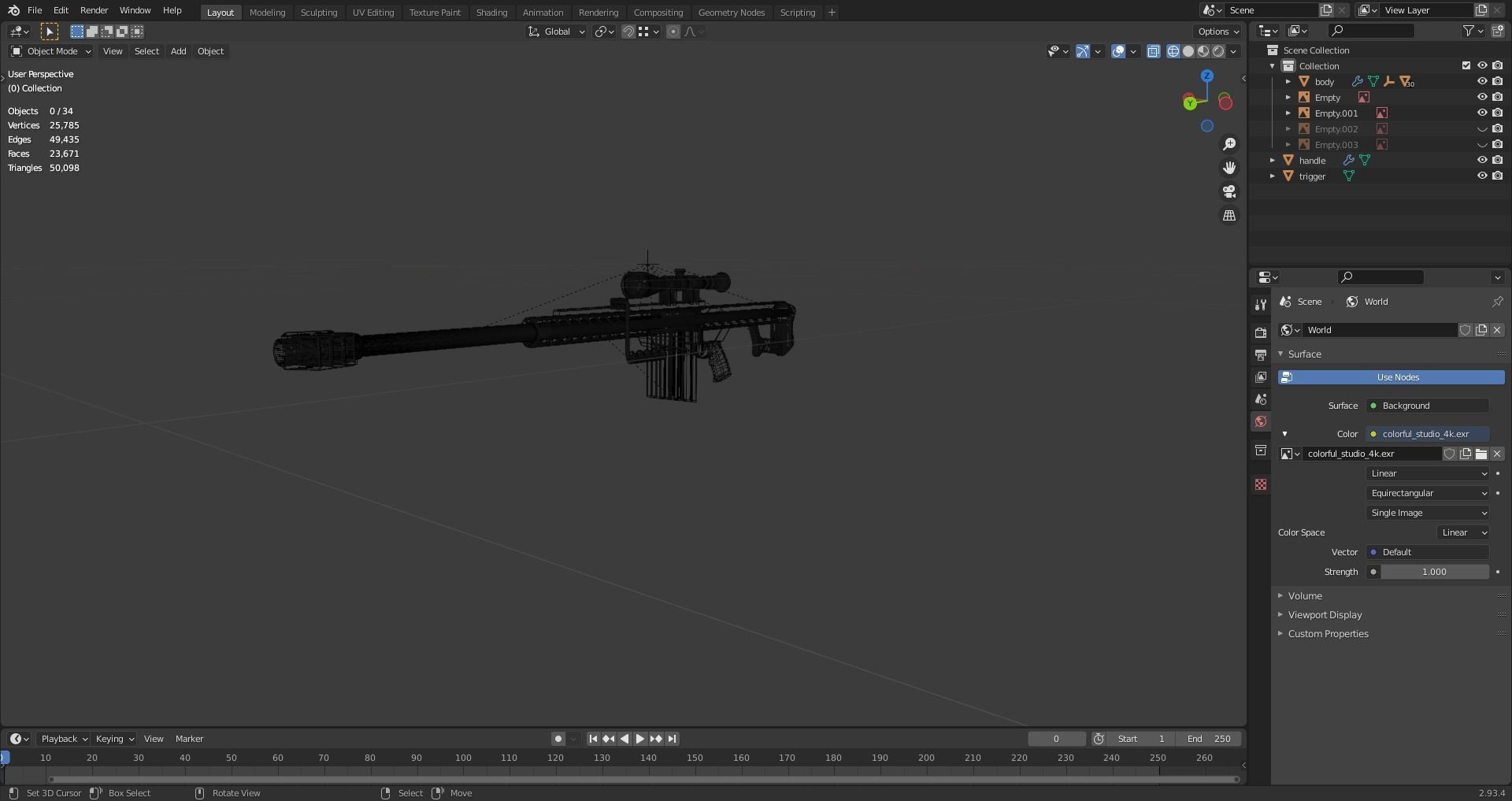 gun super Free 3D model_1