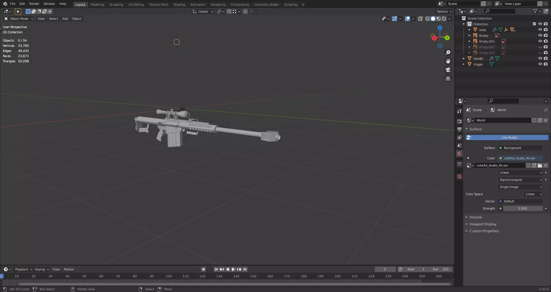 gun super Free 3D model_0