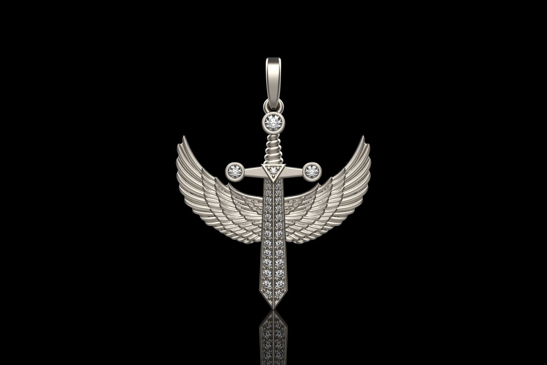 saint michael sword  model 638 3D print model_11