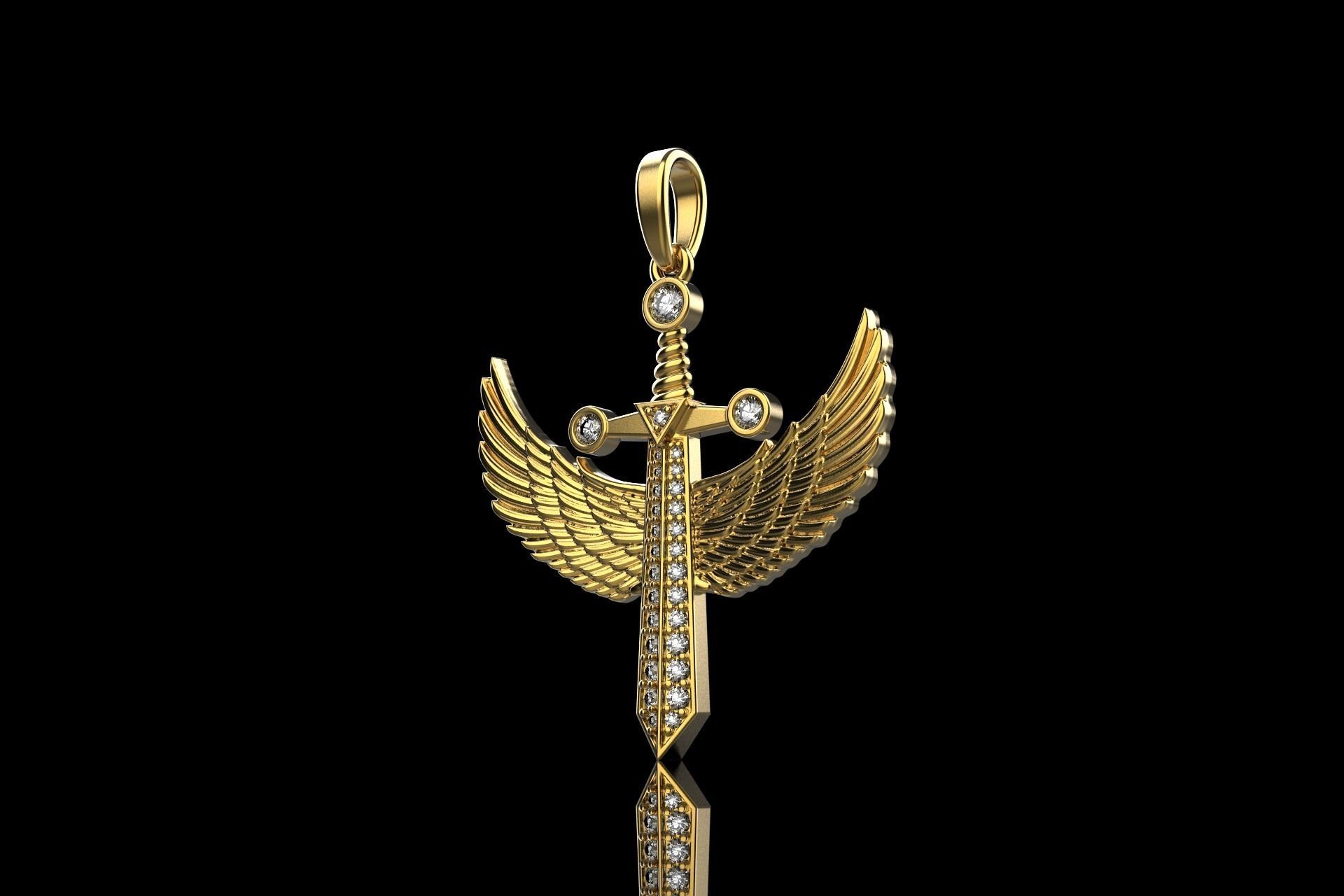 saint michael sword  model 638 3D print model_27