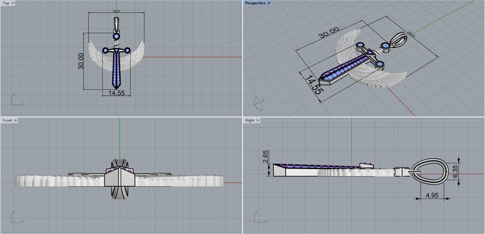saint michael sword  model 638 3D print model_3