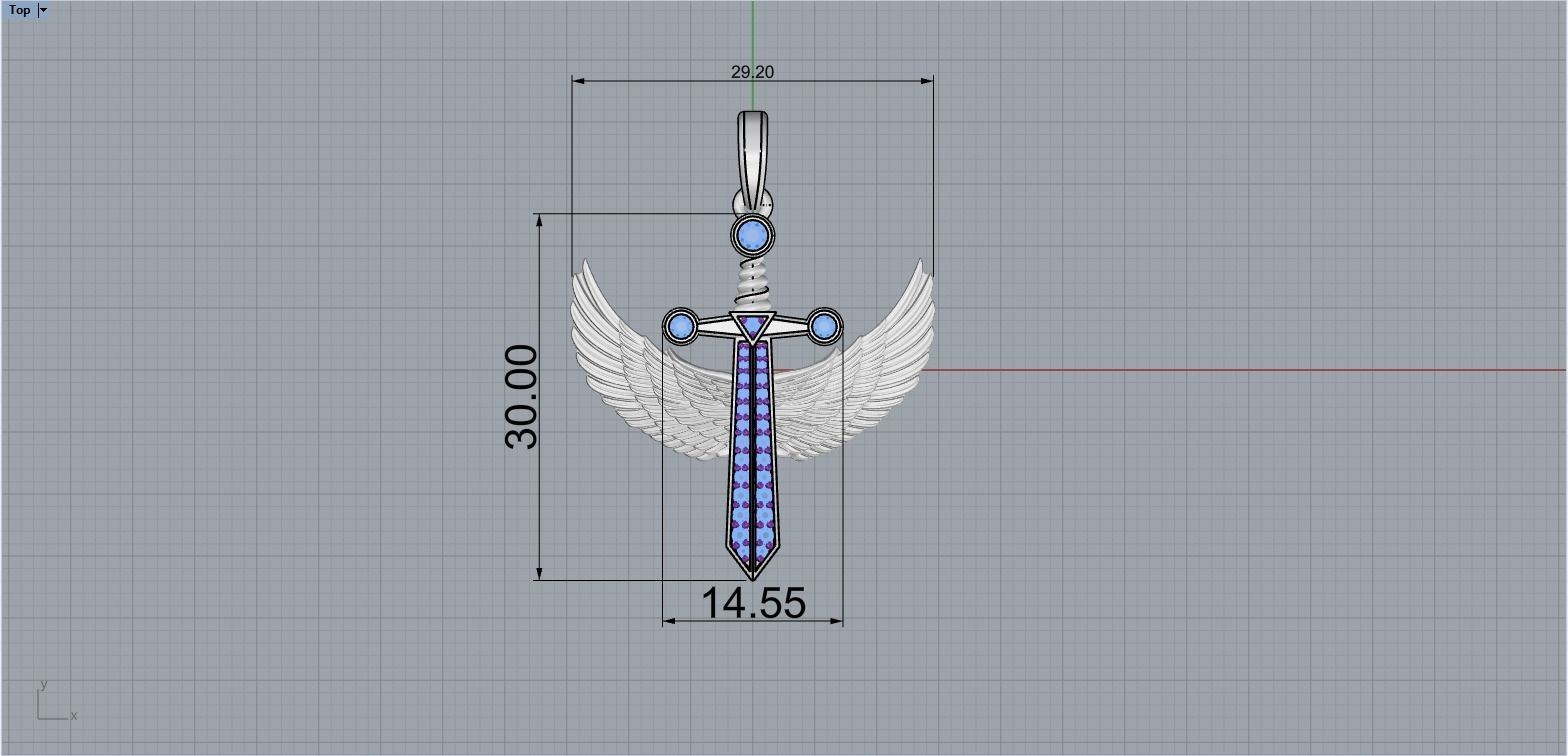 saint michael sword  model 638 3D print model_6