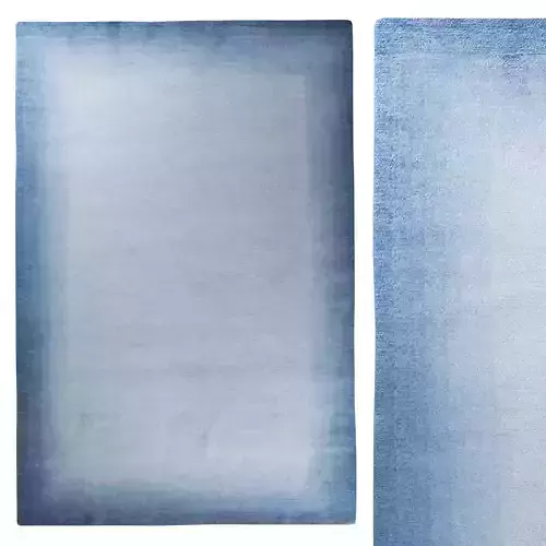 Bamboo and Wool Border Blue