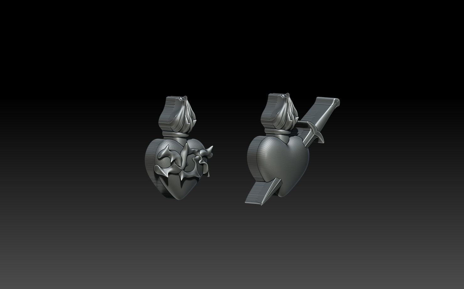 Defected Hearts 3D print model_2