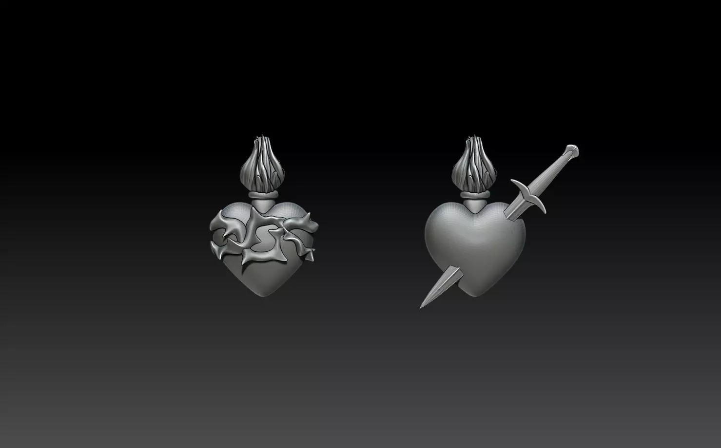 Defected Hearts 3D print model_0