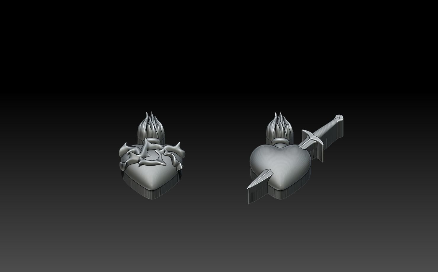 Defected Hearts 3D print model_3