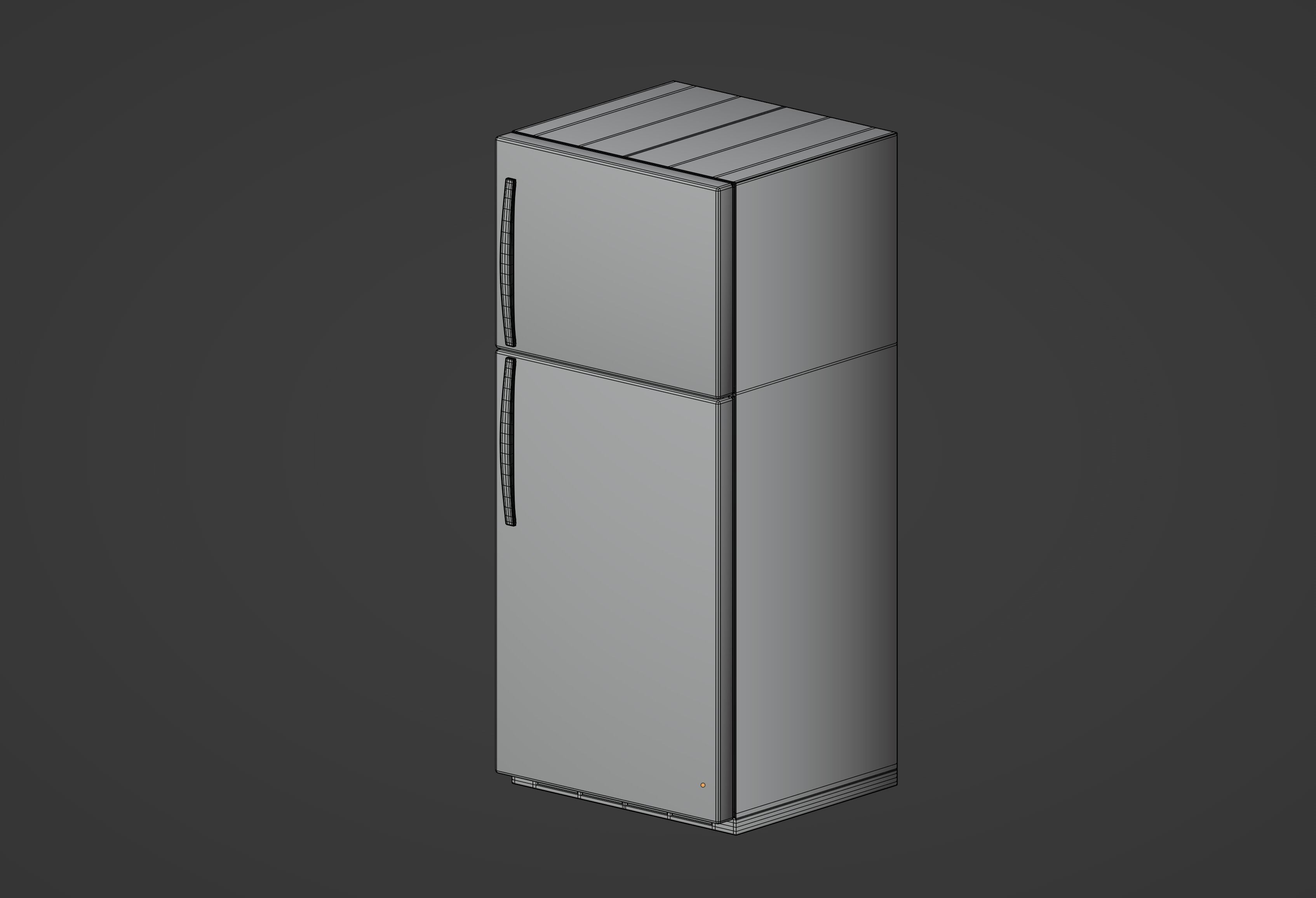 Refrigerator Low-poly 3D model_15