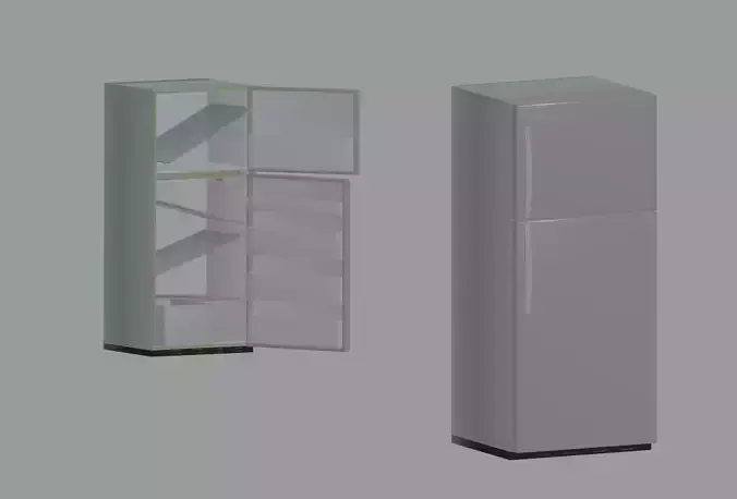 Refrigerator Low-poly 3D model