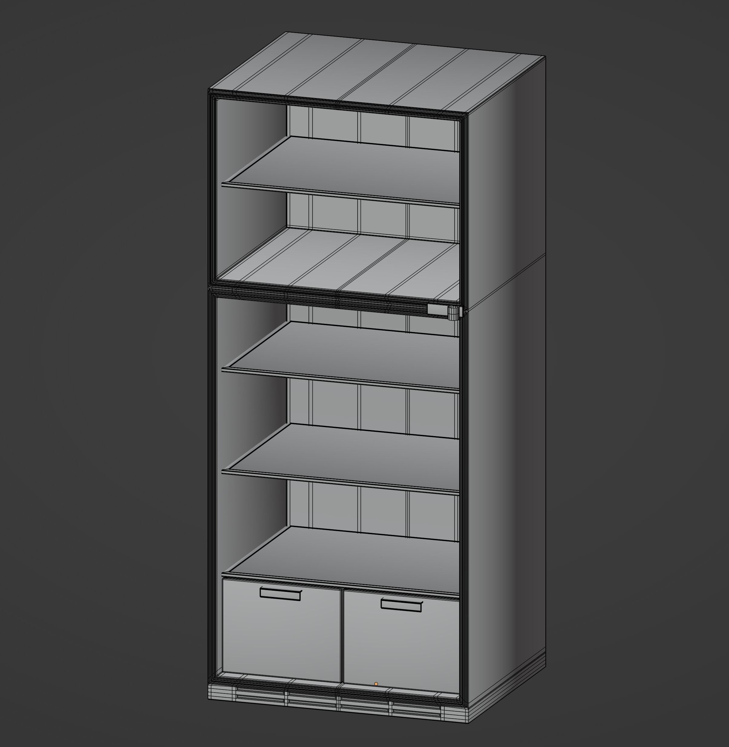 Refrigerator Low-poly 3D model_18