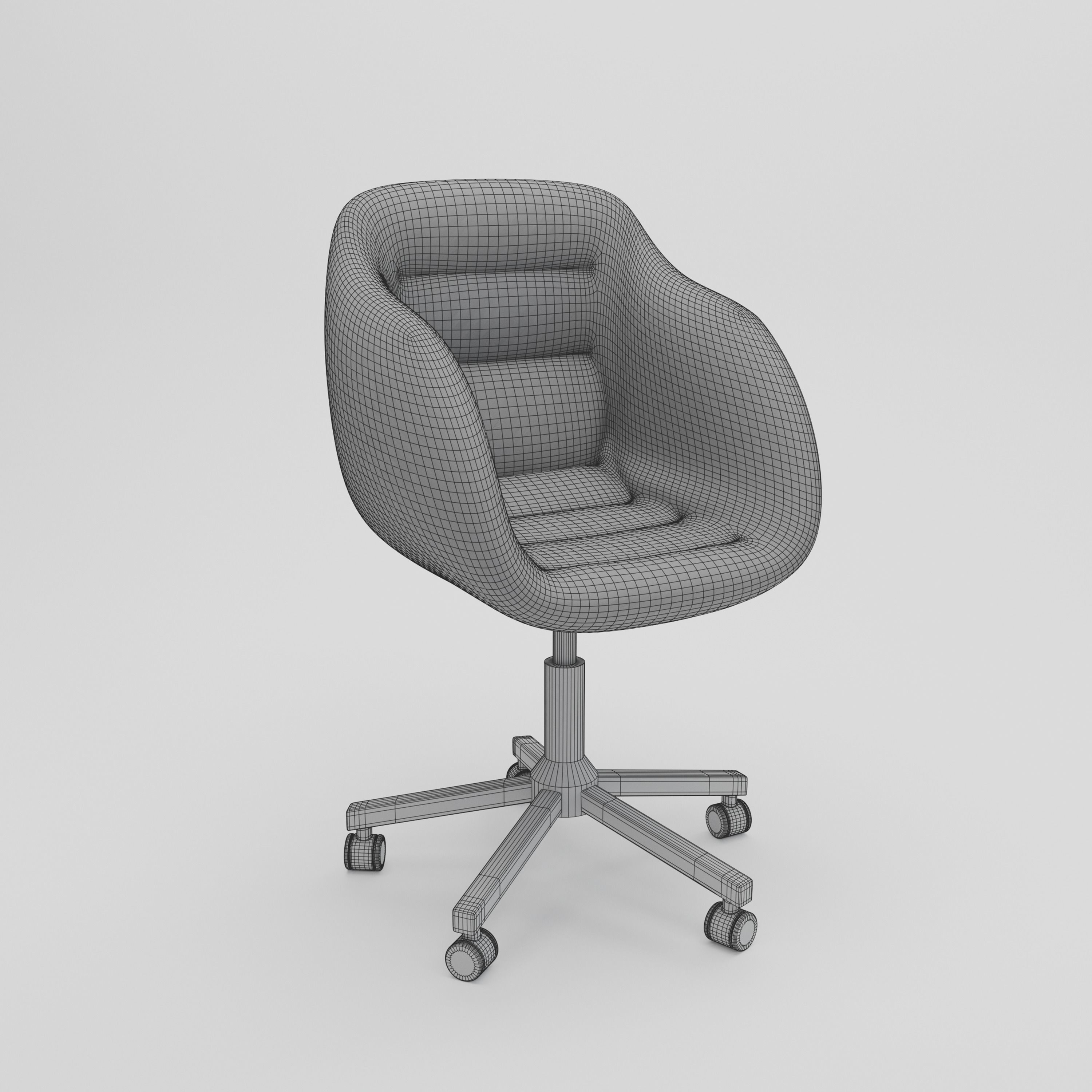 Office chair 3D model 3D model_6