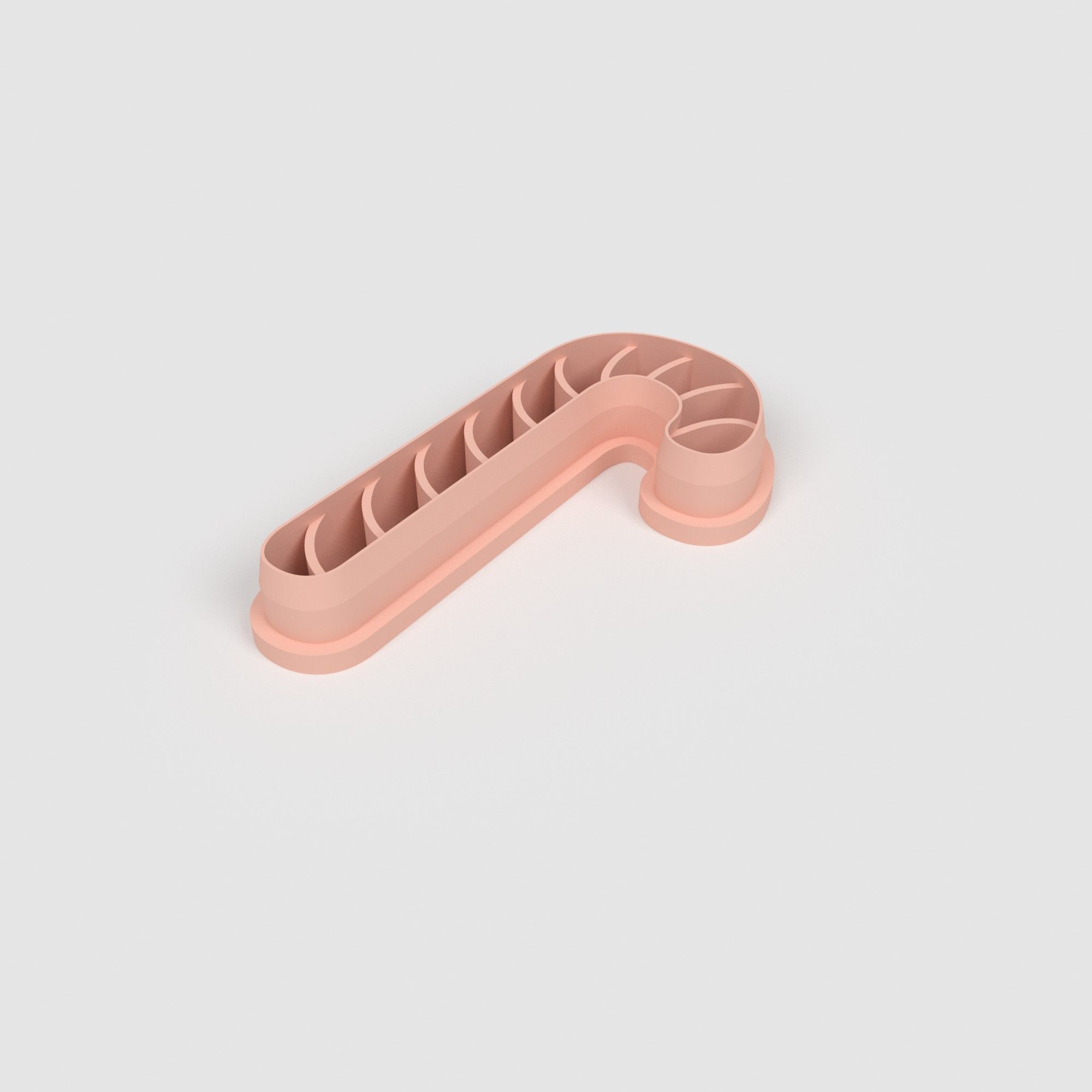 Candy Cane Christmas - Cookie Cutter Clay - Many size 3D print model_1