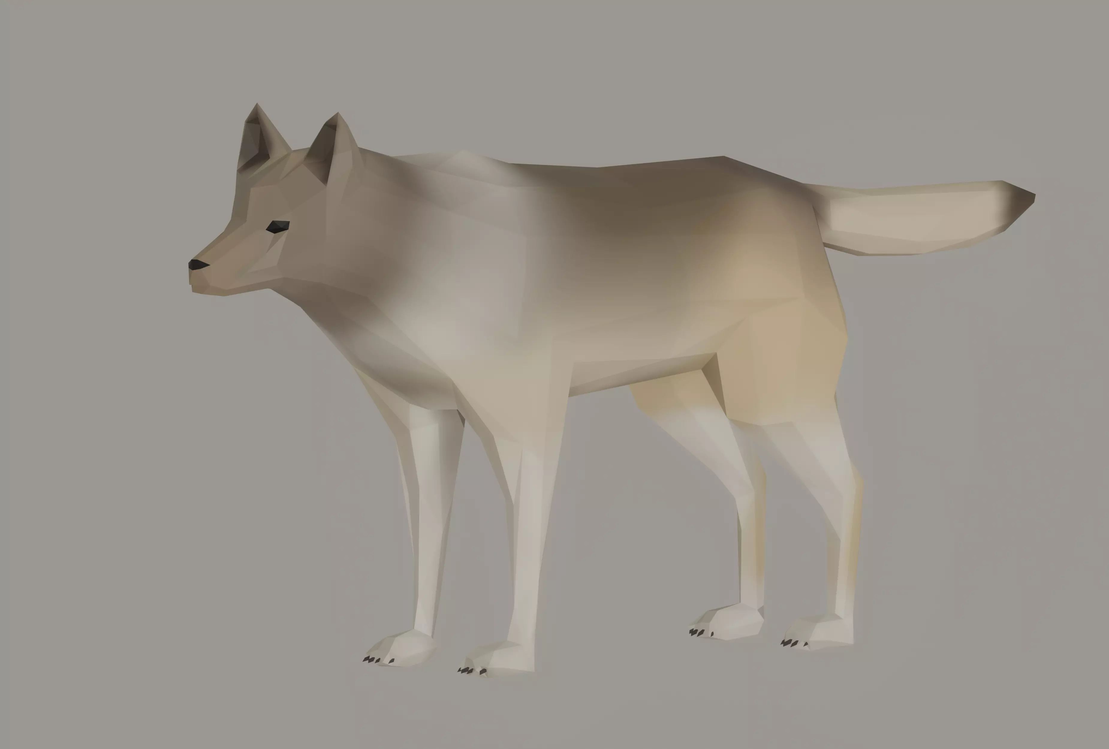 Wolf Low Poly Low-poly 3D model