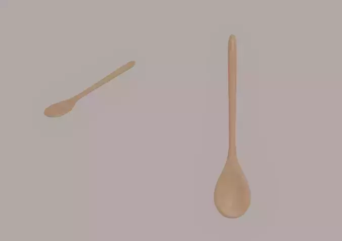 Big Wooden Spoon 3D model