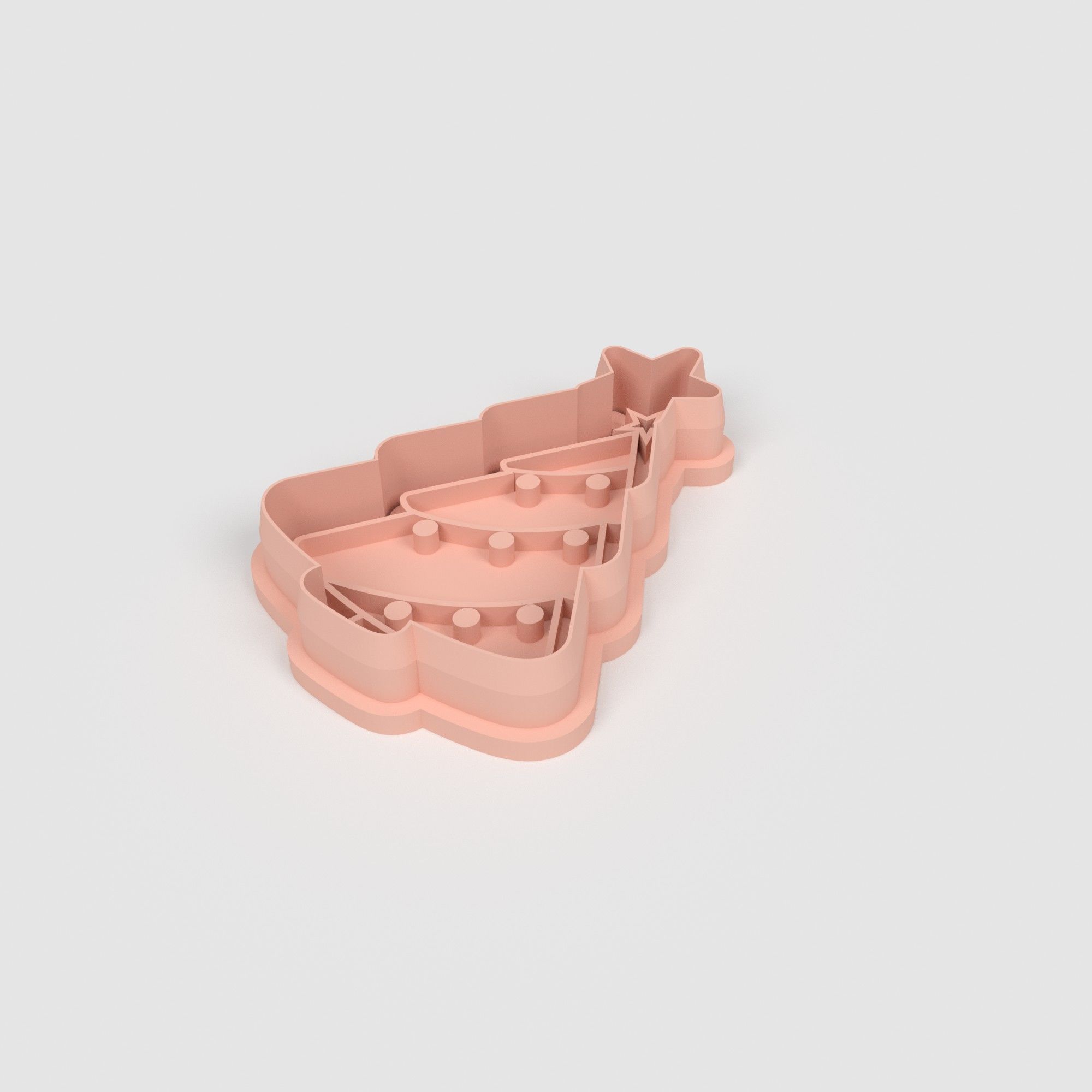 Christmas Tree - Cookie Cutter Clay - Many Size 3D print model_1