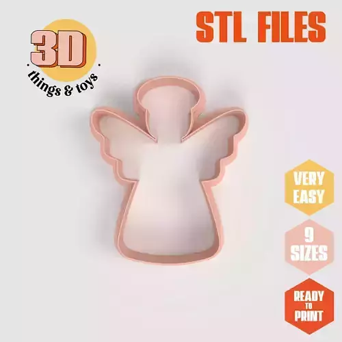 Angel Christmas - Cookie Cutter Clay - Many Size