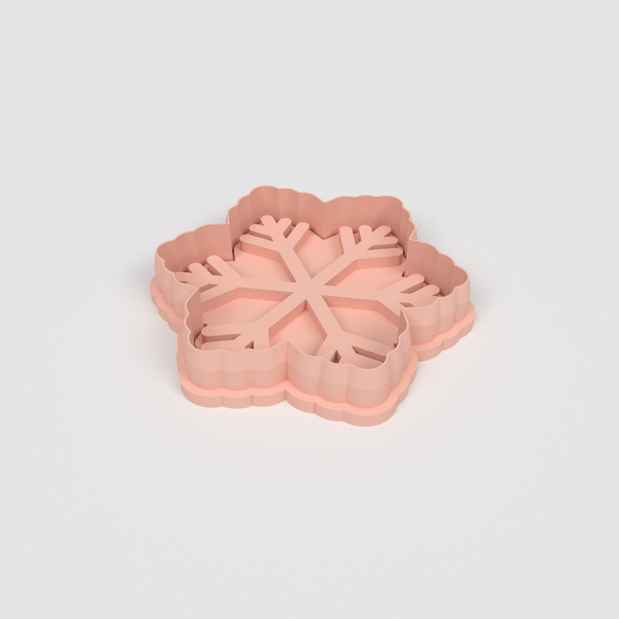Snowflake Winter - Cookie Cutter Clay - Many Size 3D print model_1