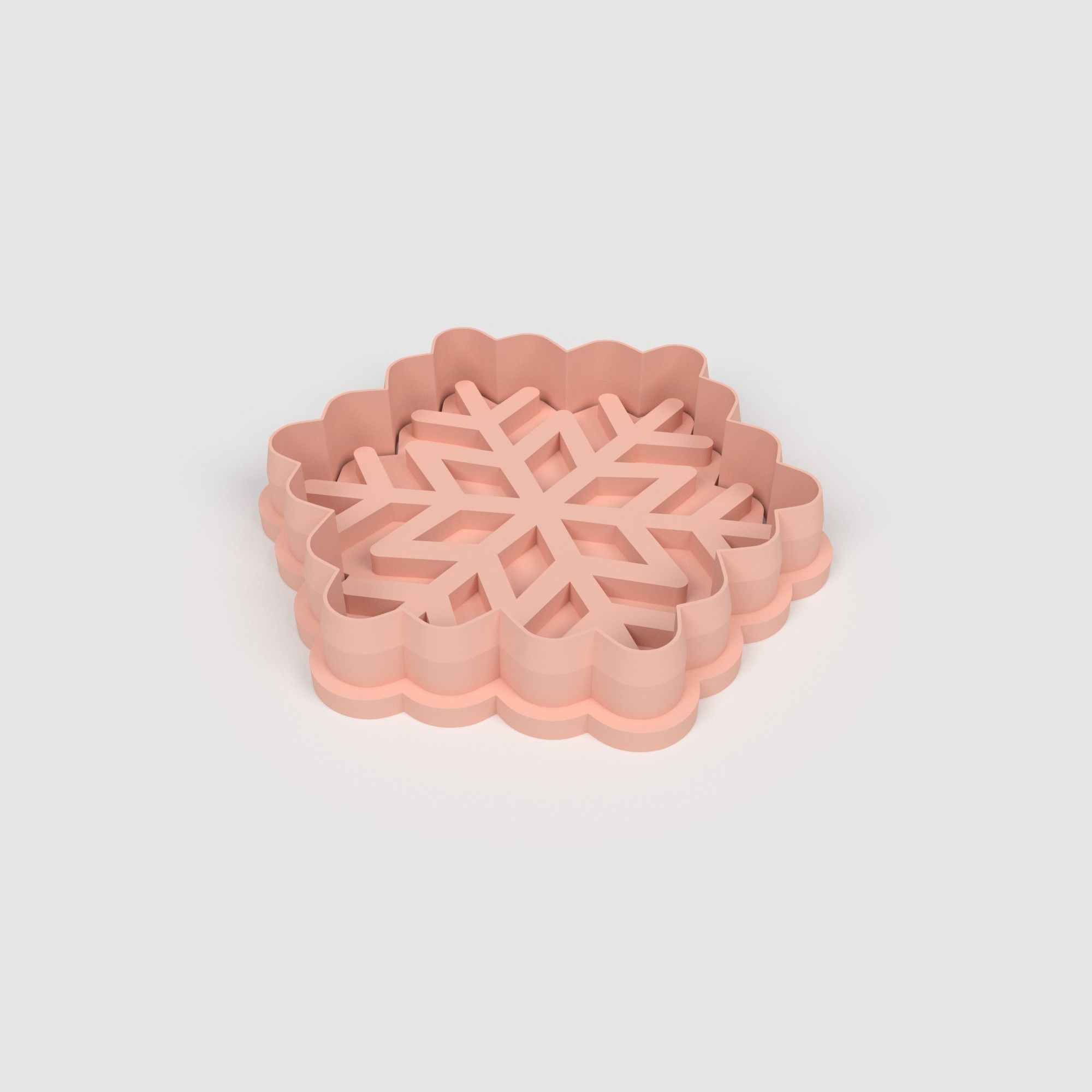 Snowflake Winter - Cookie Cutter Clay - Many Sizes 3D print model_1