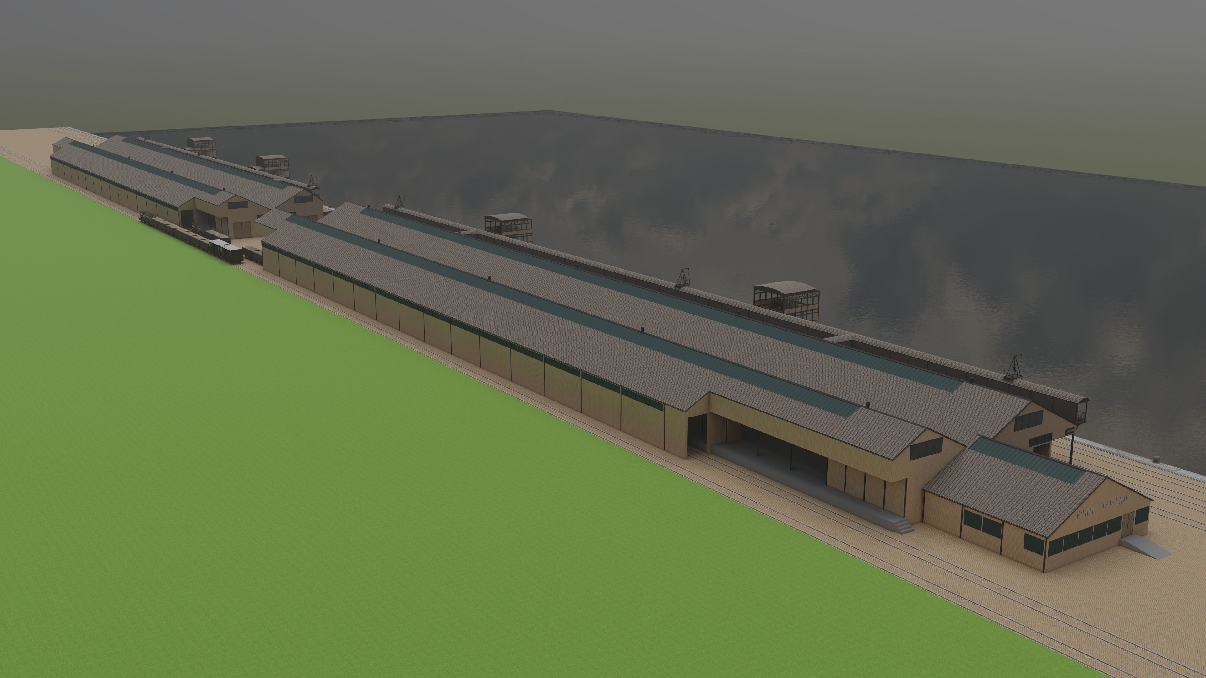 Southampton Docks -  White Star Lines Berth 44 and 43 3D model_5