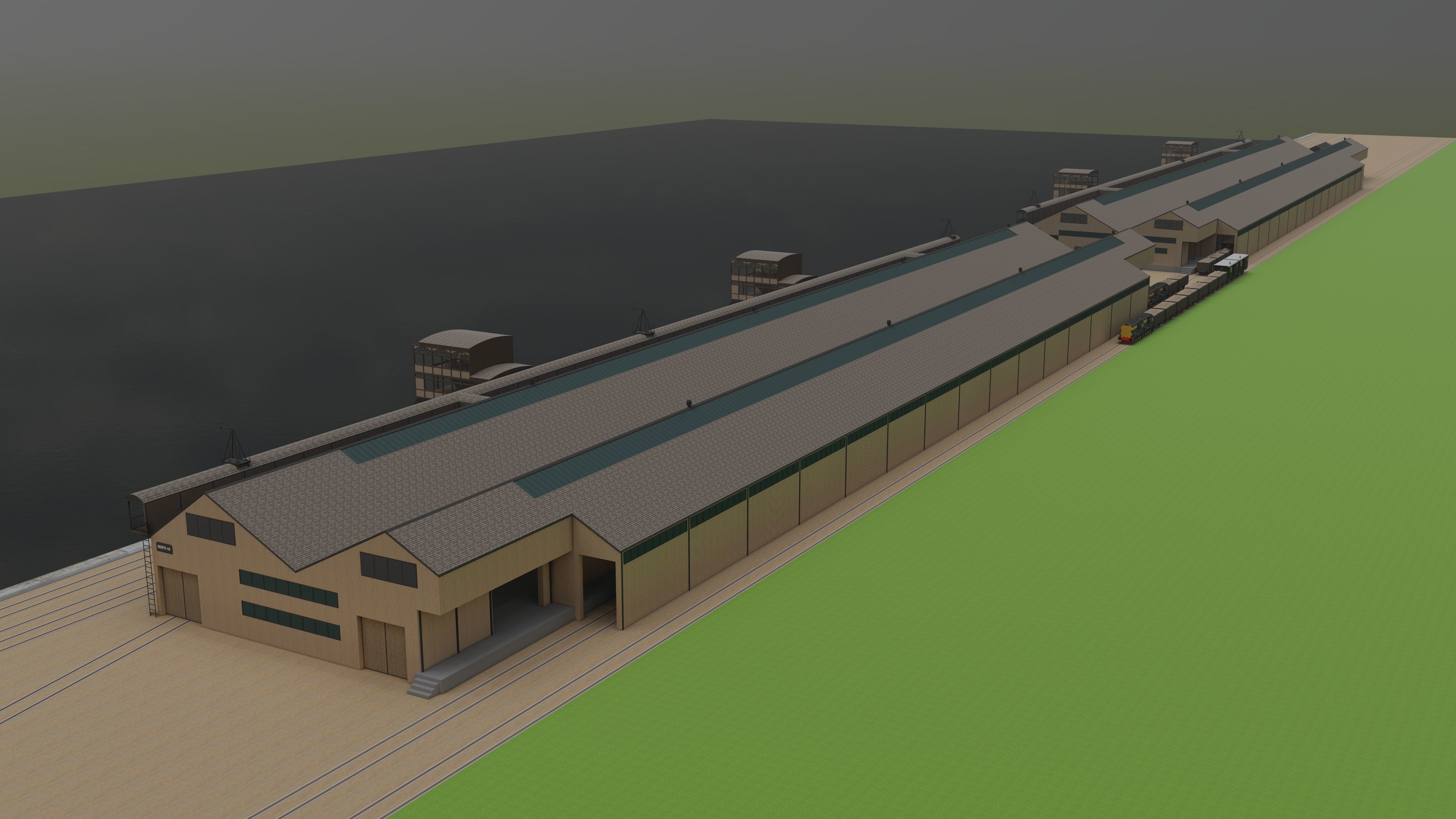 Southampton Docks -  White Star Lines Berth 44 and 43 3D model_6