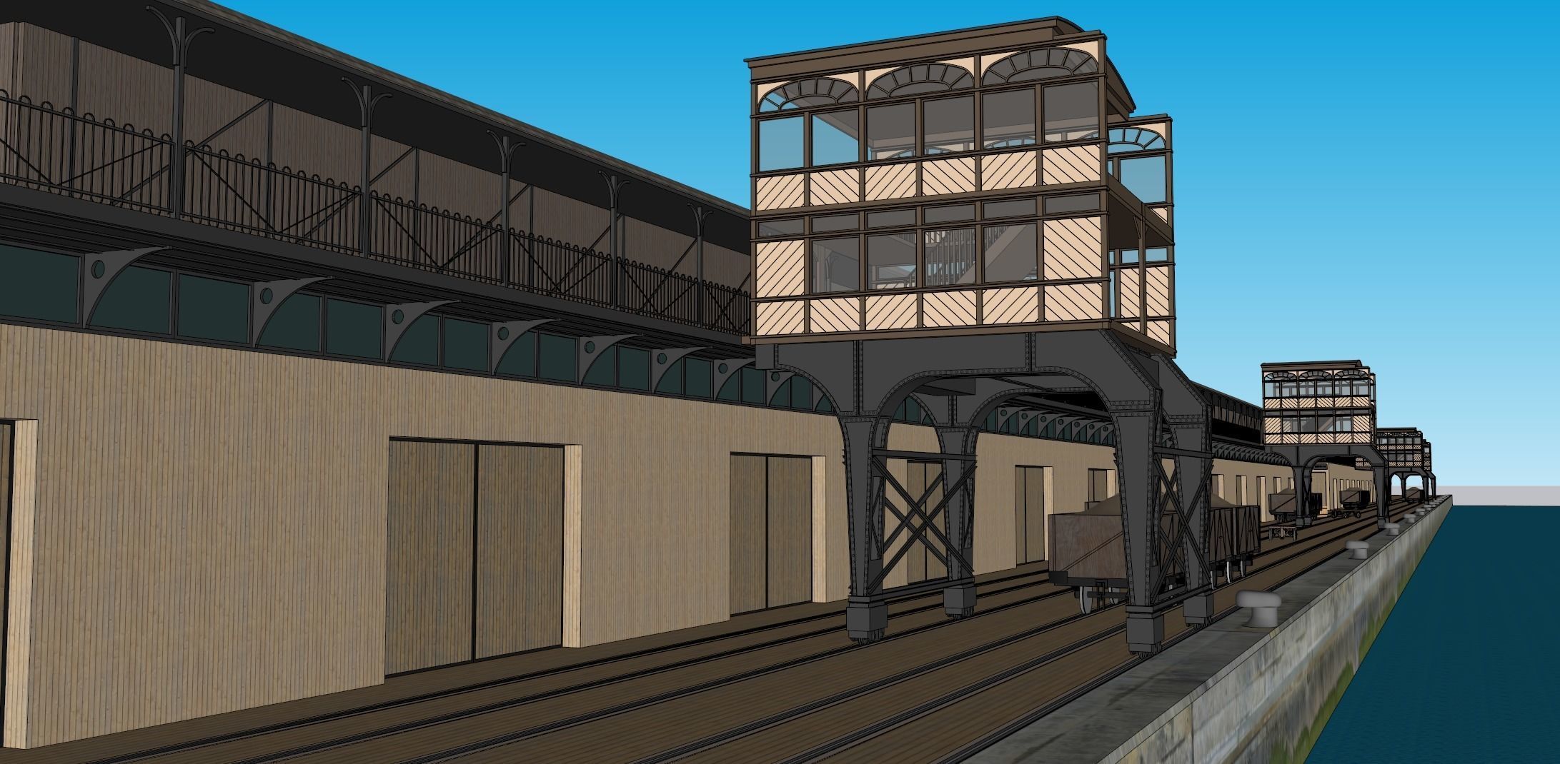 Southampton Docks -  White Star Lines Berth 44 and 43 3D model_17