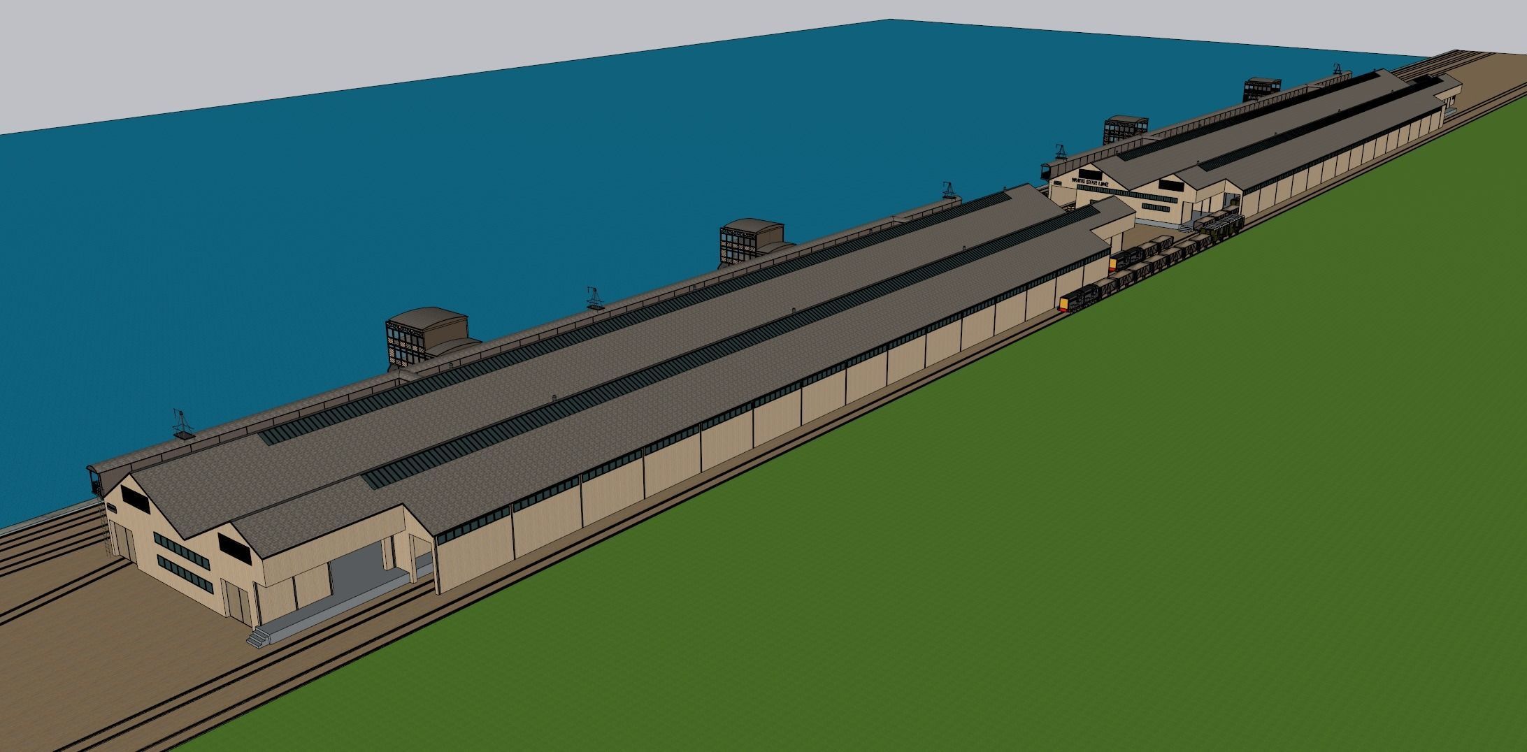 Southampton Docks -  White Star Lines Berth 44 and 43 3D model_23