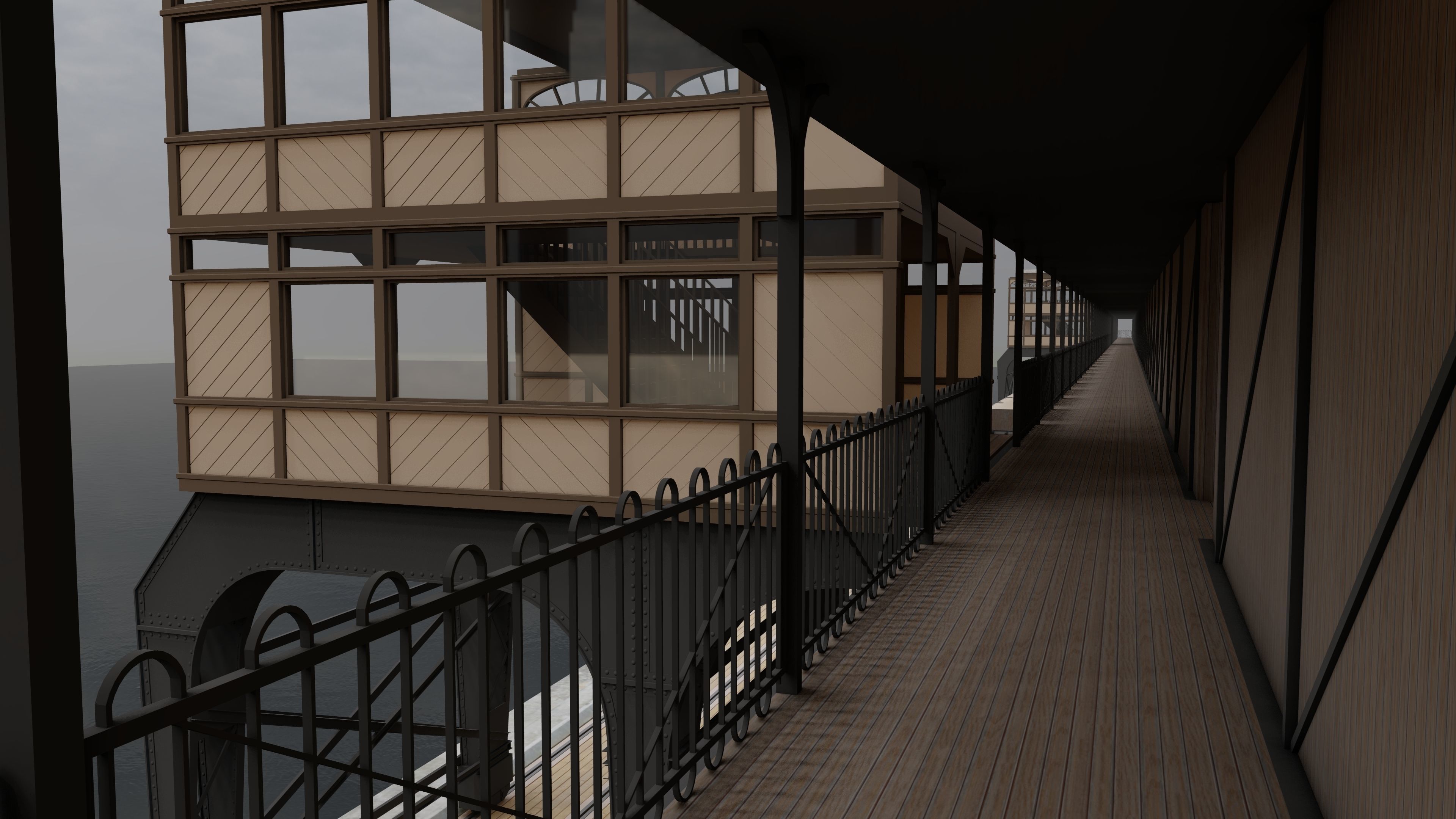 Southampton Docks -  White Star Lines Berth 44 and 43 3D model_9