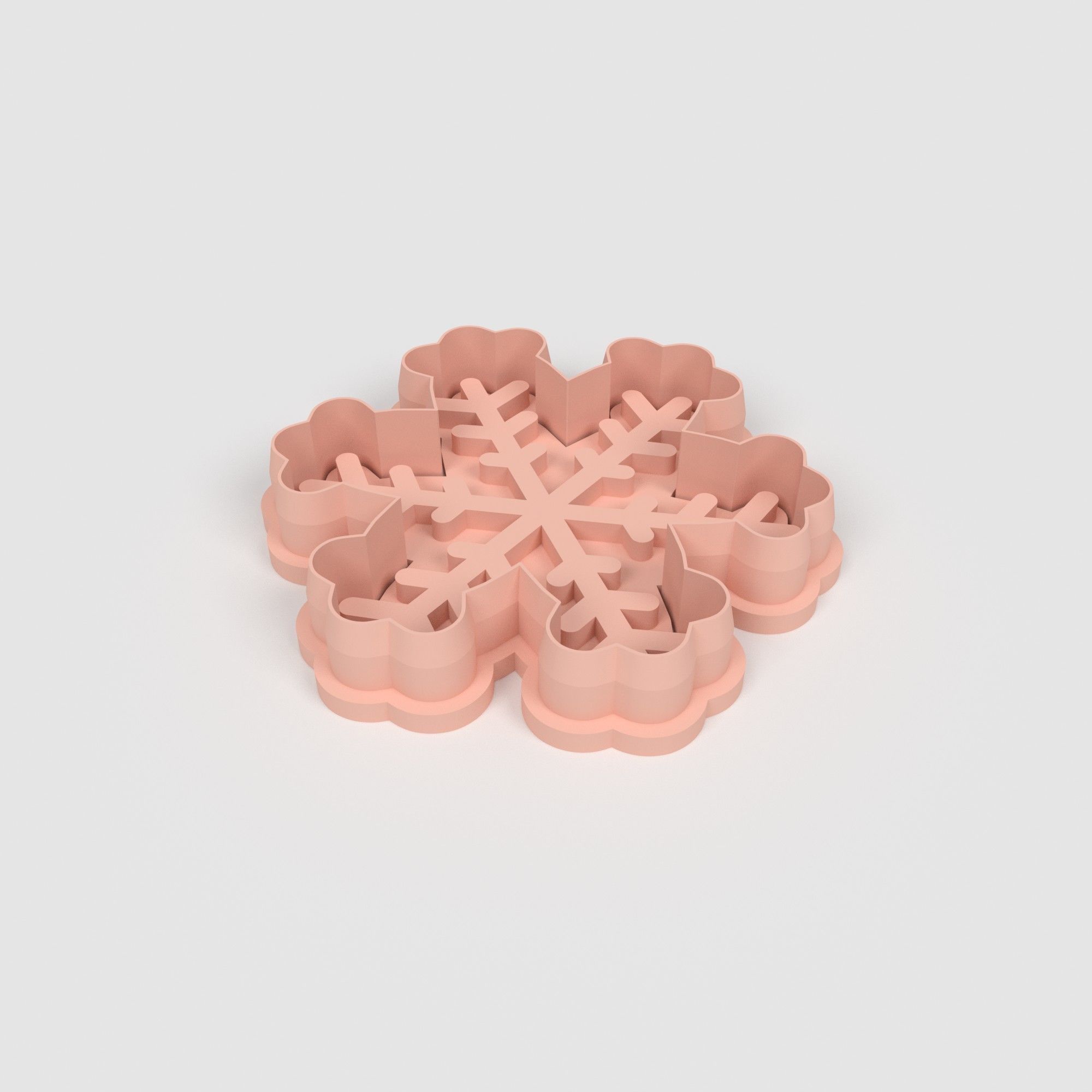 Snowflake Winter - Cookie Cutter Clay - Many Size  3D print model_1