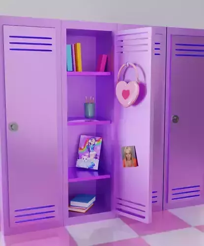 purple school lockers 