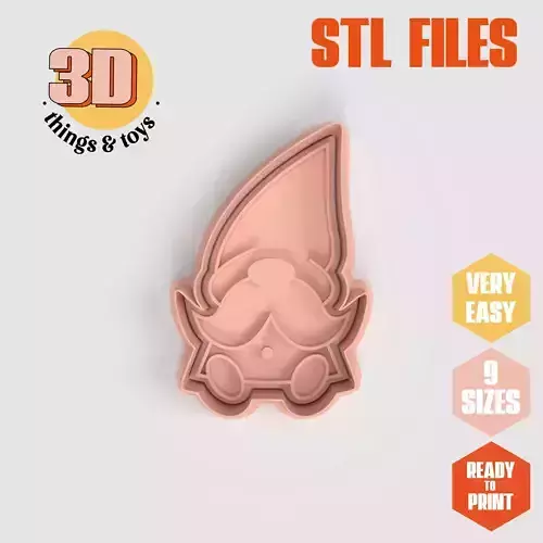 Gnomo Winter - Cookie Cutter Clay - Many Size 3D print model Gnomo Winter - Cookie Cutter Clay - Many Size 3D print model