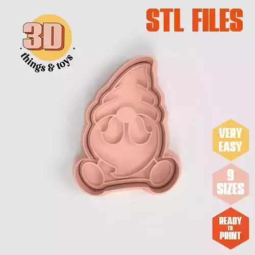 Gnomo Winter - Cookie Cutter Clay - Many Size  3D print model